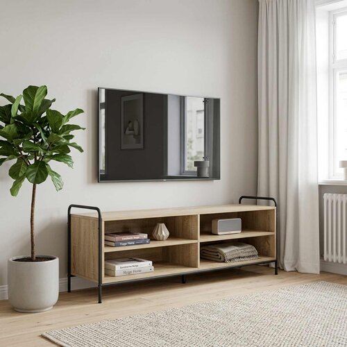 TV ormar 140 x 39,5 x 50 cm Hrast sonoma Konstruirano drvo Slike