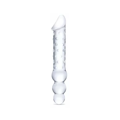Gläs Glas Double Ended Glass Dildo with Anal Beads