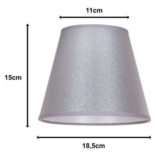  duolla - abažur za stolnu lampu sofia xs E14 prečnik 18,5 cm srebrna Slike