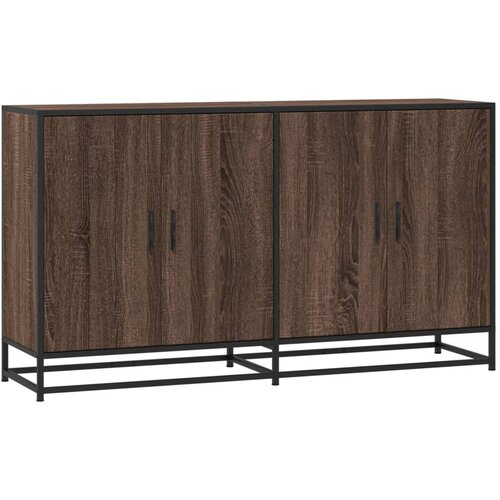 Maison Chic Komoda - Predalnik rjav hrast 134x35x76 cm inženirski les, (21717216) Slike