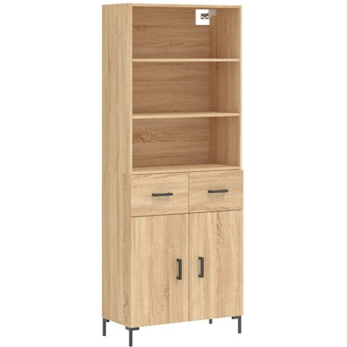 Maison Chic Visoka Komoda - Predalnik sonoma hrast 69,5x34x180 cm inženirski les, (21718754) Cene