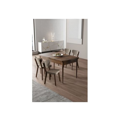 Hanah home Rasklopivi trpezarijski sto i stolice (5 delova) Exve Baroque Cappuccino Cene
