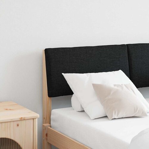vidaXL Tapecirani uzglavlje Crna 120 cm Čvrsto borovo drvo Cene