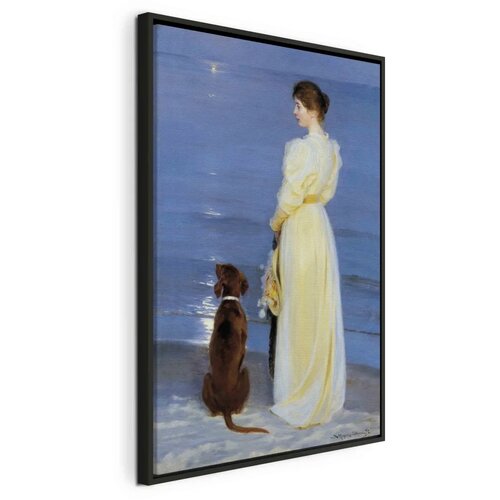  Slika - Peder Severin Kroyer &ndash; Summer Evening in Skagen 40x60 U crnom drvenom okviru Cijene