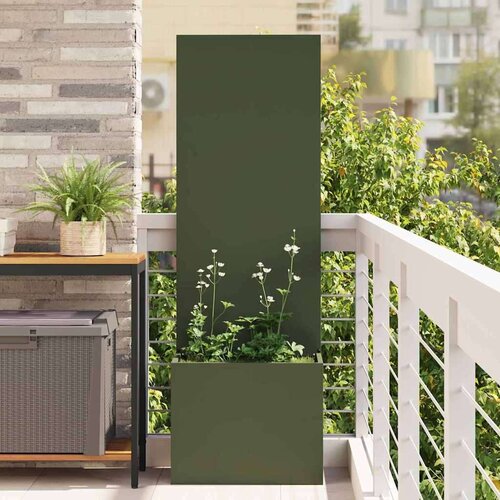  Vrtna sadilica s Dekorativnom Pločom Maslinovo zelena 50 x 140 cm Cijene