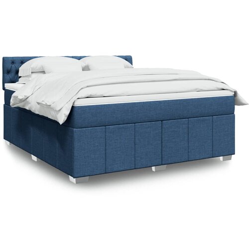 vidaXL Krevet s oprugama i madracem plavi 180x200 cm od tkanine Cijene