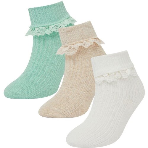 Defacto Baby Girl Seamless 3-Pack Cotton Long Socks Slike