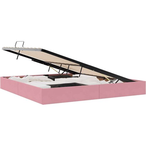  Krevet s od storage s uzglavljem Ružičasta 200 x 200 cm Bar&amp;scaron;un - Ružičasta 200 x 200 cm Slike