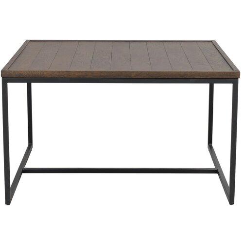 Rowico Temno rjava mizica s hrastovo mizno ploščo ø 80 cm Deerfield – Cene