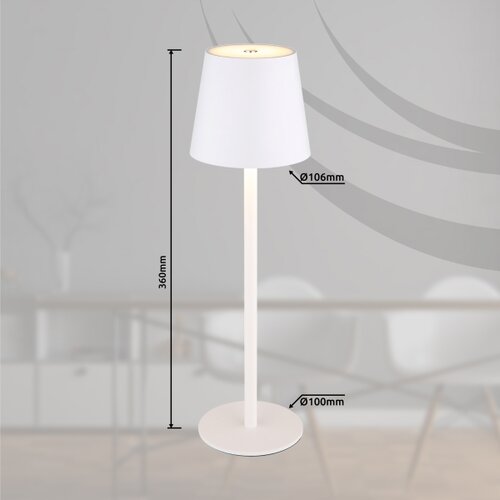 Globo 58438W - LED spolja&amp;scaron;nja lampa VANNIE, prigu&amp;scaron;iva na dodir, LED/3W/3,7V IP44 Slike