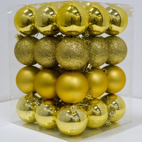 Olimp Sport Novogodišnje kugle za jelku set 36 komada zlatna boja Cene
