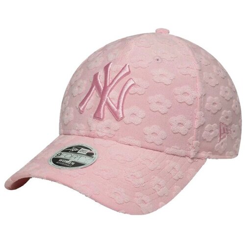 New Era Kape s &amp;scaron;iltom NEW YORK YANKEES WOMENS MLB FLORAL TOWELLING PASTEL PINK 9FORTY Rožnata Slike