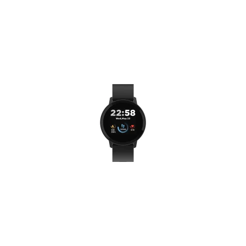 smart+ watch, 1.3inches IPS full touch screen, Round watch, IP68 waterproof, multi-sport mode, BT5.0, compatibility with iOS and android, black , Host: 25.2*42.5*10.7mm, Strap: 20*250mm, 45g