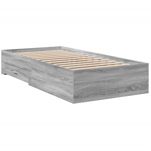  Okvir za krevet s ladicama boja hrasta 90x200 cm Slike