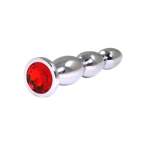  metalni analni dildo sa crvenim dijamantom 14cm Cene