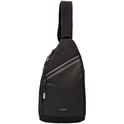 Calvin Klein Jeans Torbe za čez ramo STRIPED UTILITY ZIP SLING LV04D3215G Črna Cene