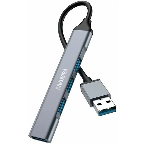 RIFF iKaku KSC-751 pretvornik vozlišča 4v1 (USB na USB3.0 + USB2.0 x3) sive barve, (21155049)