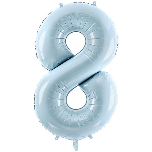 PARTY DECO balon iz folije številka ''8'', 72cm, svetlo moder Cene