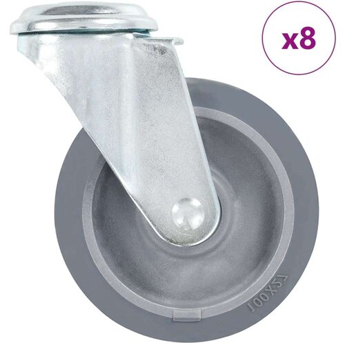 vidaXL Gibljiva kolesa z luknjami za sornik 8 kosov 100 mm Cene