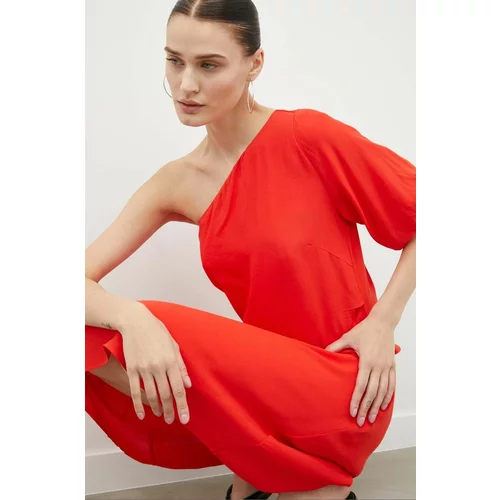Bruuns Bazaar Obleka rdeča barva