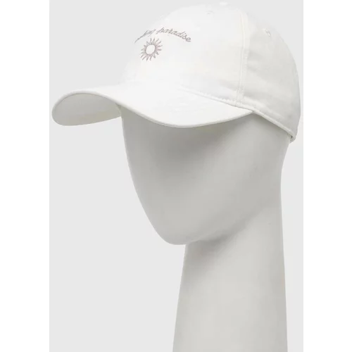 Hollister Co. Bombažna bejzbolska kapa bela barva
