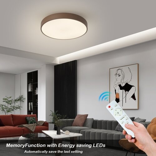  Brilagi - LED prigu&amp;scaron;iva stropno svetlo POOL LED/48W/230V 3000-6000K 40 cm braon+daljinski upravljač Slike