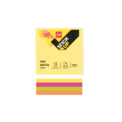  STIKER KOCKA DELI 76x76mm NEON EA03003 mix boja, 100*4 lista Cene