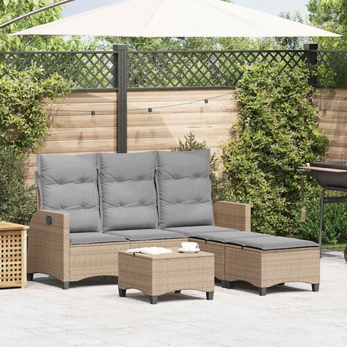 vidaXL 3-dijelni set vrtnih sofa od poliratana s jastucima bež L Cijene