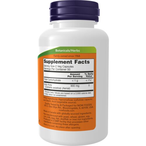 Now Foods Gotu Kola NOW, 450 mg (100 kapsul) Slike