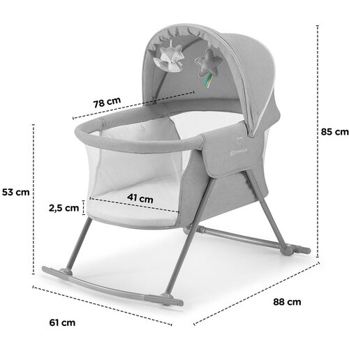 Kinderkraft krevetić LOVI 3u1, beige Slike