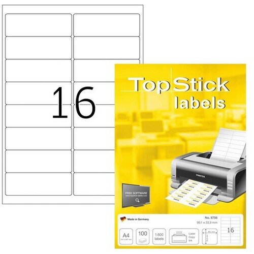 Herma etikete topstick 99,1x33,8 A4/16 1/100 ( 02H8756 ) Slike