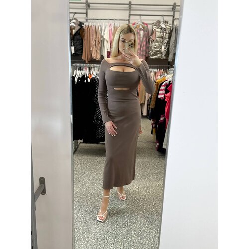 By o la la Brown pencil dress Slike
