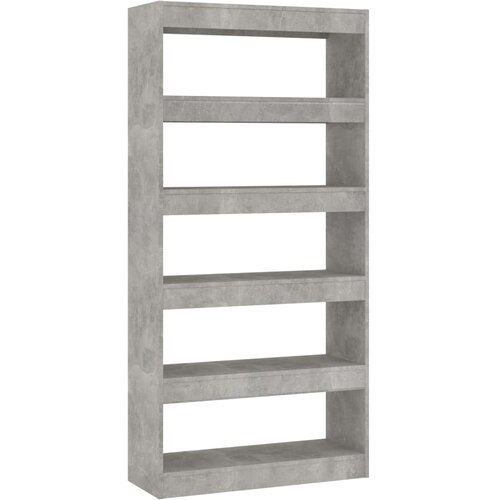 Maison Chic Knjižna omara - Knjižni regal betonsko siva 80x30x166 cm iverna plo&amp;scaron;ča, (21724853) Slike