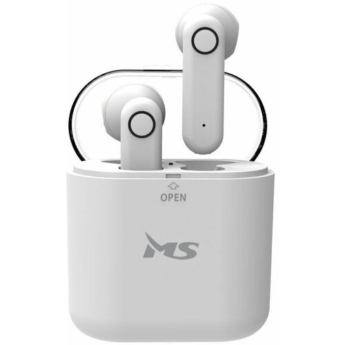 MS Industrial BUDS - bluetooth in-ear headphones with microphone, white slušalice Slike