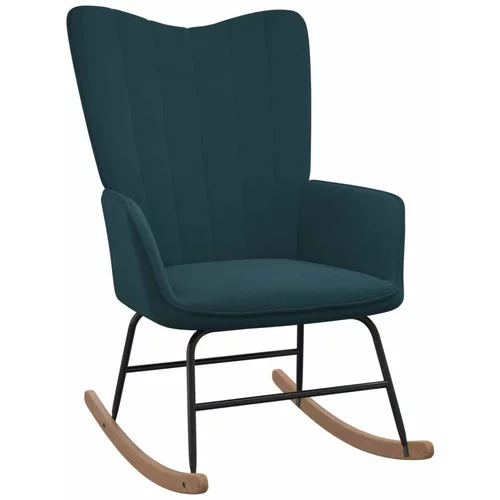  Stolica za ljuljanje plava baršunasta