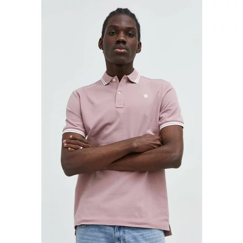 G-star Raw Polo majica za muškarce, boja: ružičasta, bez uzorka