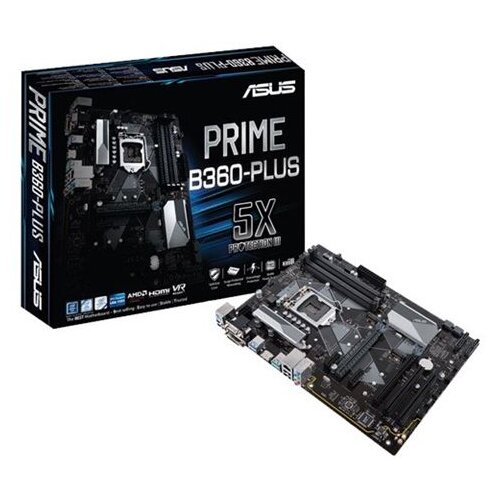 Asus MB B360-PLUS Prime INTEL B360;LGA1151; 4XDDR4;VGA,DVI,HDMI;2XPCI;ATX Slike