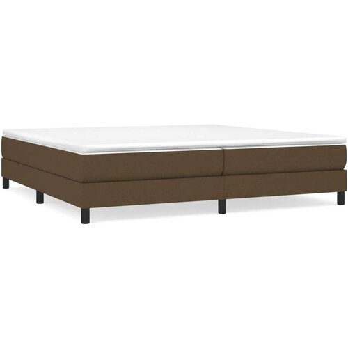  Krevet s oprugama i madracem tamnosmeđi 200x200 cm od tkanine Slike
