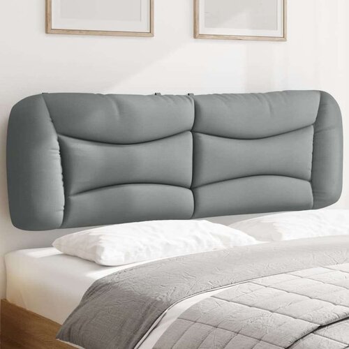 VidaXL jastuk za uzglavlje svjetlosivi 152 cm od tkanine - svjetlosiva 152 cm 1 Slike
