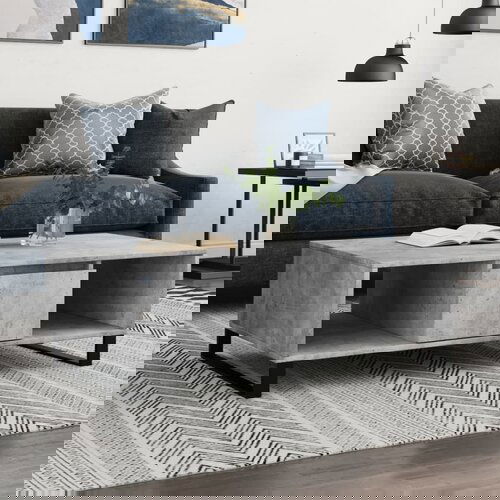 vidaXL Klubska mizica betonsko siva 104x60x35 cm inženirski les Cene
