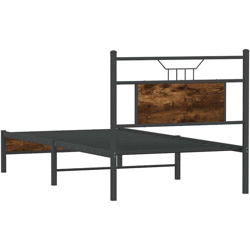 VidaXL Okvir kreveta bez madraca dimljena boja hrasta 90x190 cm drveni Slike