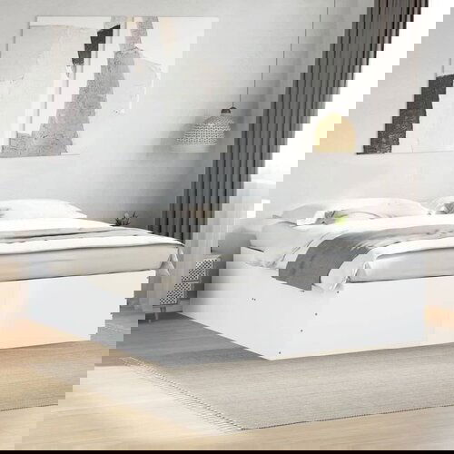  The Living Store Posteljni okvir bel 180x200 cm inženirski les - Posteljni Okvir, (21500820) Slike