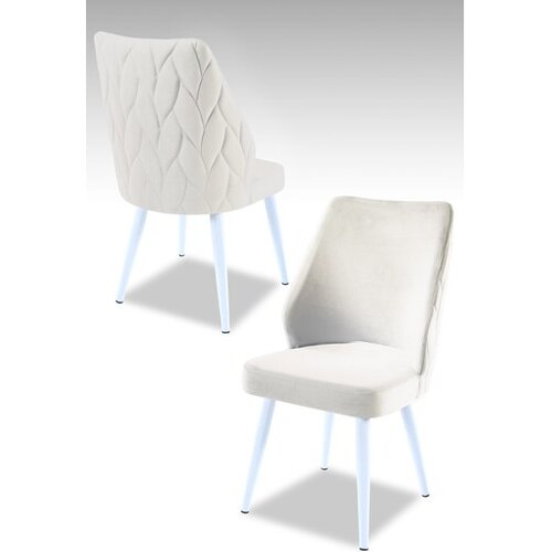 Hanah home set puf fotelja, 48x90x43 cm, 4 dijela, krem-bijela Cene