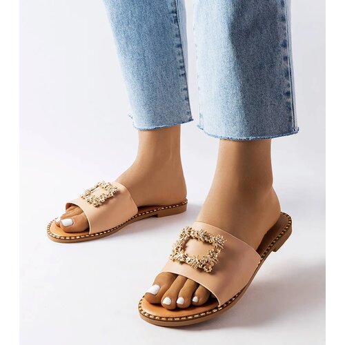 Gemre Beige sandals with Miriam decoration Cene