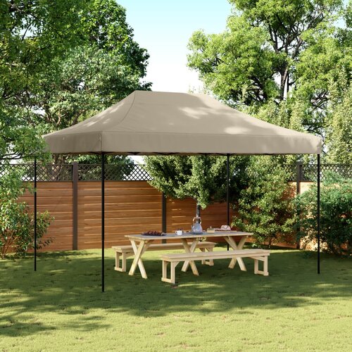 vidaXL Sklopivi prigodni šator za zabave smeđesivi 410 x 279 x 315 cm Cijene