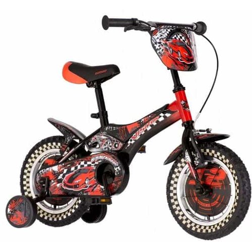  Bicikl Visitor 12" Nitro V-Brake kontra 95-115cm- Crno Crveni (1120026) Cene