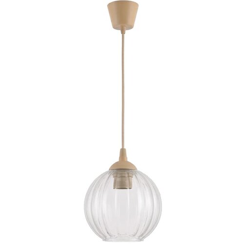 Brilagi LED luster na sajli RETRO GLASS 1xE27/60W/230V, prečnik 18 cm, bež/providno Slike