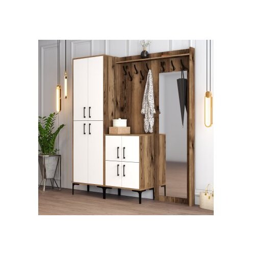  Cipelarnik sa čivilukom Berlin ABC Walnut White Slike