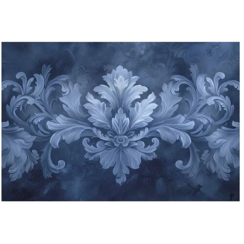  Plakat - Blue Ornament in Cool Shades 30x21 Bez okvira Slike