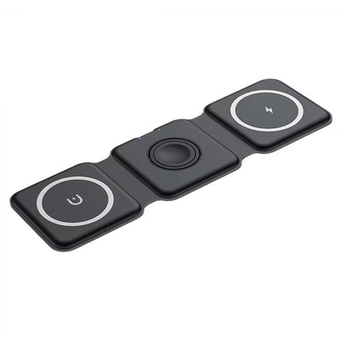 INF 3-v-1 magnetni brezžični polnilnik za telefon, slu&scaron;alke in uro Black, (5000130793) Cene